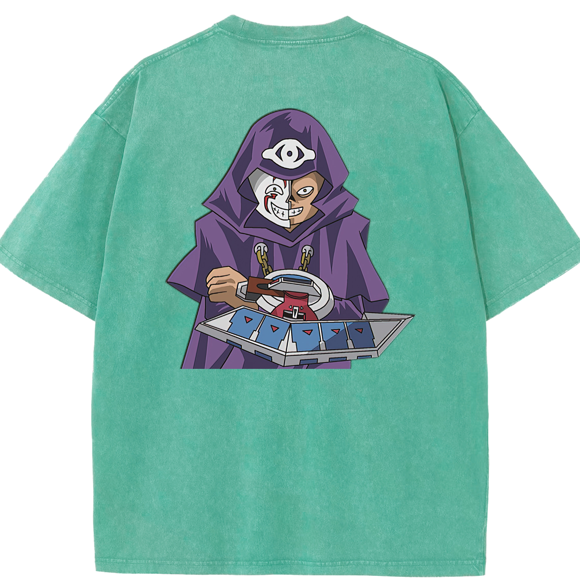 （画像用） 遊☆戯☆王 Yu-Gi-Oh! 綿100% ヴィンテージ風 半袖Tシャツ（背面プリント）